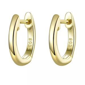 Gold Plated 925 Sterling Silver Huggies Earrings